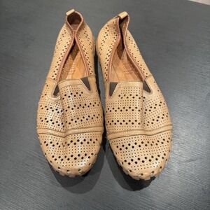 Spring Step Tan Leather Loafer Size 41